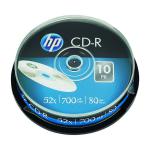 HP CD-R 52X 700MB Spindle (Pack of 10) 69308 HP69308