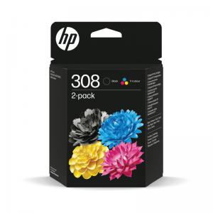 HP 308 Original Ink Cartridge BlackTri-color Combo 6L6S6UE HP6L6S6UE