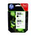 HP 305XL High Yield Ink Cartridge Black/Tri Colour (Pack of 2) 6ZA94AE