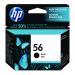 HP 56 Black Inkjet Cartridge (Standard Yield, 450 Page Capacity) C6656AE