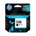 A photo of the HP 338 Original Ink Cartridge would feature a sleek black design with the HP logo prominently displayed. The box would showcase the cartridges compatibility with various HP fax supplies and accessories, with a label indicating its size of 11-ml.