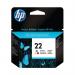 HP 22 Original Ink Cartridge 5-ml Tri-color C9352AE HPC9352AE