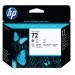 This image shows a set of HP Ink Cartridges designed for the HP 72 DesignJet printer. The cartridges are a combination of grey and photo black, with the model numbers C9380A and HPC9380A visible on the packaging.