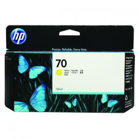 HP 70 DesignJet Ink Cartridge 130ml Yellow C9454A HPC9454A