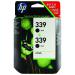 HP 339 Black Inkjet Cartridge (Pack of 2) C9504EE