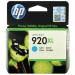 This photograph features a set of HP Ink Cartridges, including a high yield Cyan cartridge, with the product number CD972AE. The HP 920XL Original Ink Cartridges are visible in the image, showcasing their bold and vibrant colors.