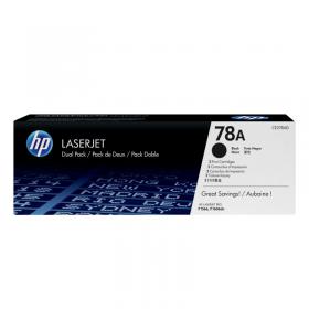 HP 78A Black Laserjet Toner Cartridge (Pack of 2) CE278AD HPCE278AD