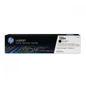 HP 126A Black Laserjet Toner Cartridge (Pack of 2) CE310AD HPCE310AD