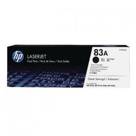 HP 83A Black Laserjet Toner Cartridge (Pack of 2) CF283AD HPCF283AD