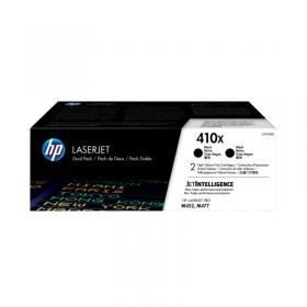 HP 410X High Yield Black LaserJet Toner Cartridge (2 Pack) CF410XD HPCF410XD