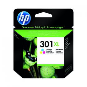 HP 301XL Ink Cartridge High Yield Tri-Colour CMY CH564EE HPCH564EE