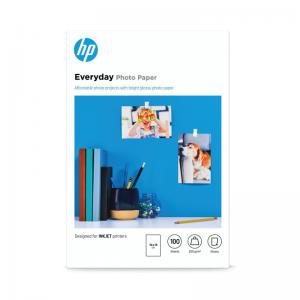 HP White 10x15cm Everyday Glossy Photo Paper Pack of 100 CR757A