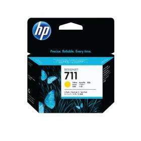 HP 711 Yellow Inkjet Cartridge (3 Pack) CZ136A HPCZ136A