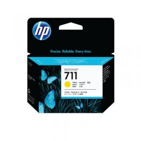 HP 711 Original Ink Cartridge 29-ml Yellow 3-pack CZ136A HPCZ136A