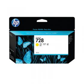 HP 728 DesignJet Ink Cartridge 130-ml Yellow F9J65A HPF9J65A