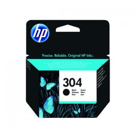HP 304 Black Ink Cartridge (Standard Yield, 4ml, 120 Page Capacity) N9K06AE HPN9K06AE
