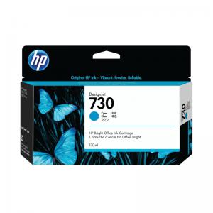 HP 730 DesignJet Ink Cartridge 130-ml Cyan P2V62A HPP2V62A