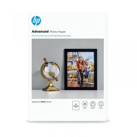 HP A4 White Advanced Glossy Photo Paper 250gsm (Pack of 25) Q5456A HPQ5456A