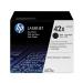 HP 42X Black Laserjet Toner Cartridge (Pack of 2) Q5942XD