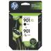 HP 901XL/901 Black/Cyan/Magenta/Yellow Ink Cartridges (Pack of 2) SD519AE