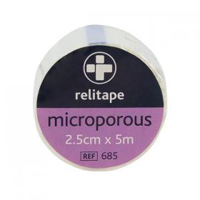Reliance Medical Relitape Microporous Tape 2.5cmx5m (Pack of 12) 685 HS88685
