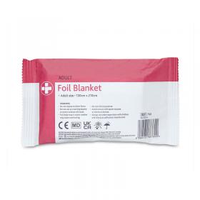 Reliance Medical Foil Blanket 130cm x 210cm Pack of 10 760 HS88760