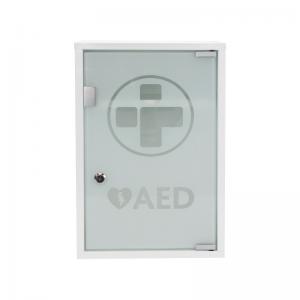 Mediana AED Metal Wall Cabinet with Glass Door and Alarm Lockable