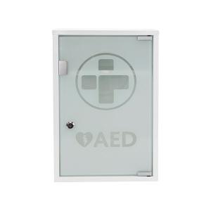 Mediana AED Metal Wall Cabinet with Glass Door and Alarm Lockable