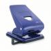 The picture shows a blue Rapesco 835 hole punch from Rapesco Office Products Plc. Its sleek design and durable construction make it a reliable tool for all your hole punching needs. The punch has a comfortable grip and can punch through multiple sheets of paper with ease.