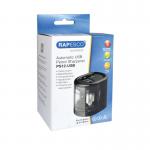 Rapesco USB Electric Pencil Sharpener Dual Power USB or Battery Black 1449 HT01125