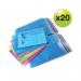 Rapesco Eco Recycled Popper Wallet A4+ Assorted Bright Transparent (Pack of 20) 1494 HT01583