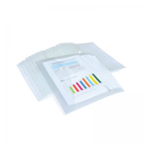Rapesco Eco Recycled Popper Wallet A4 Clear Pack of 20 1496 HT01587