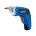 In the photograph, a blue Rapesco Germ-Savvy Antibacterial Cordless Screwdriver can be seen lying on a white surface. The sleek and ergonomic design of the screwdriver is apparent, with a comfortable rubber grip and a 3.6V power source. The Rapesco Office Products Plc logo is prominently displayed on the screwdriver, along with the model number. The screwdriver also features an antibacterial coating for added cleanliness and safety. Tools and accessories can be seen in the background, suggesting that this screwdriver is part of a larger set from Rapesco.