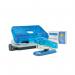 Rapesco 2 Hole Punch Mini Stapler and 26/6mm Staples Set Transparent Blue HT04037