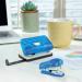 Rapesco 2 Hole Punch Mini Stapler and 266mm Staples Set Transparent Blue HT04037