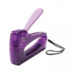 The photograph shows a vibrant purple Rapesco Tacker with the model name Z-Duo T clearly displayed. The stapler has a sleek and ergonomic design with the Rapesco logo imprinted on the side. The powerful staple tacker is ready to tackle any task with ease.