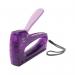 The photograph shows a vibrant purple Rapesco Tacker with the model name Z-Duo T clearly displayed. The stapler has a sleek and ergonomic design with the Rapesco logo imprinted on the side. The powerful staple tacker is ready to tackle any task with ease.