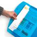 Rapesco Eco Recycled Popper Wallet A4+ Bright Transparent Blue (Pack of 5) 0687 HT17014