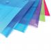 Rapesco Eco Recycled Popper Wallet A4+ Assorted Bright Transparent (Pack of 5) 0688 HT17015