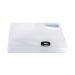 The image shows the Rapesco Office Products Plc Box Files Rapesco Rigid Wallet Box File. This file has a capacity of 40mm, allowing for storage of up to 400 sheets of A4 paper. The file is clear in color, with a sleek and professional appearance. The rigid design ensures durability and protection for important documents. The file is perfect for organizing and storing paperwork in an office setting.