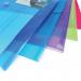 Rapesco Eco Recycled ID Popper Wallet Assorted Bright A4 Transparent (Pack of 5) 0700 HT51702