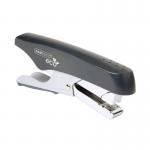 The photograph shows a sturdy and eco-friendly Rapesco Eco Stapler with a whale design. It has a plier-style grip and can staple up to 40 sheets of paper. The stapler has a sleek white and blue color scheme.