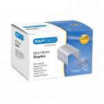 This picture shows a large pack of Rapesco 92310mm staples, with 4000 staples included. The staples are neatly packed and ready to use, with a shiny silver color and a standard size.