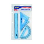 Helix Geometry 4 Tool Set (Includes scale ruler, 2 x set squares and protractor) Q88100 HX17881
