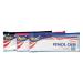 Helix Clear Pencil Case 330x125mm Assorted (Pack of 12) M78040