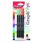 Maped GraphPeps Marker Fine Assorted (Pack of 4) 749143 HX49143