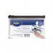Helix 8x5 Inches PVC Pencil Case Clear (Pack of 12) X27069 HX70692