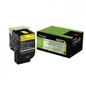 Lexmark 802SY Toner Cartridge Standard Yield Yellow 80C2SY0 IB8131