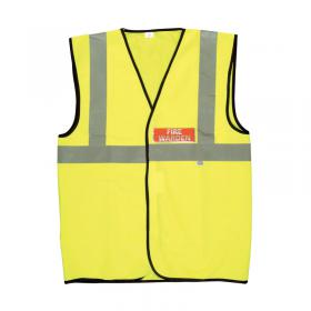 Fire Warden Vest High Visibility XL Yellow (Conforms to EN471 Class 2) IVGFVW IVG09012