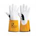 Pred 6 Signature Goat Hide Leather Gauntlet 1 pair WhiteOrange 10 PRED6 J1S38073
